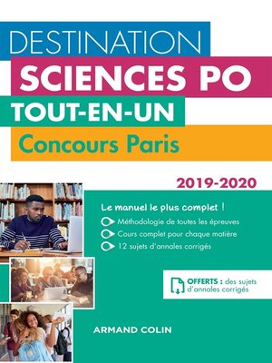 cover image of Destination Sciences Po--Tout-en-un--Concours Paris 2019-2020